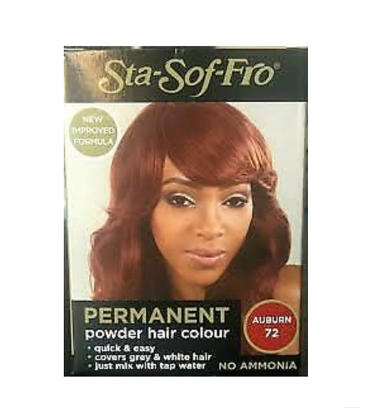 Sta-Sof-Fro Permanent Hair Dye Colour Auburn 72