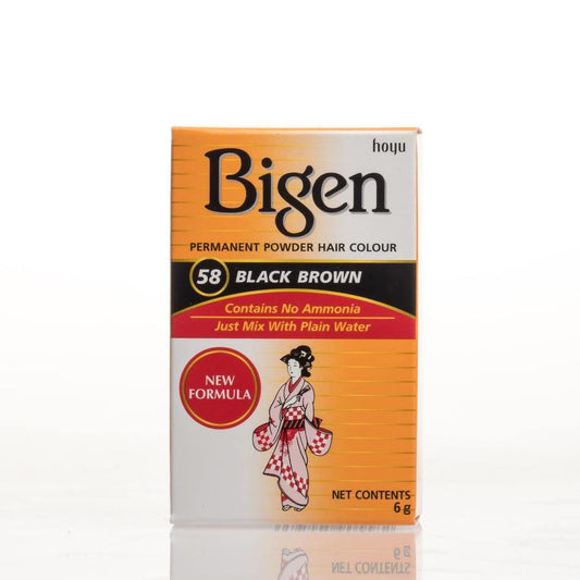 Bigen Permanent Powder Hair Colour 58 Black Brown