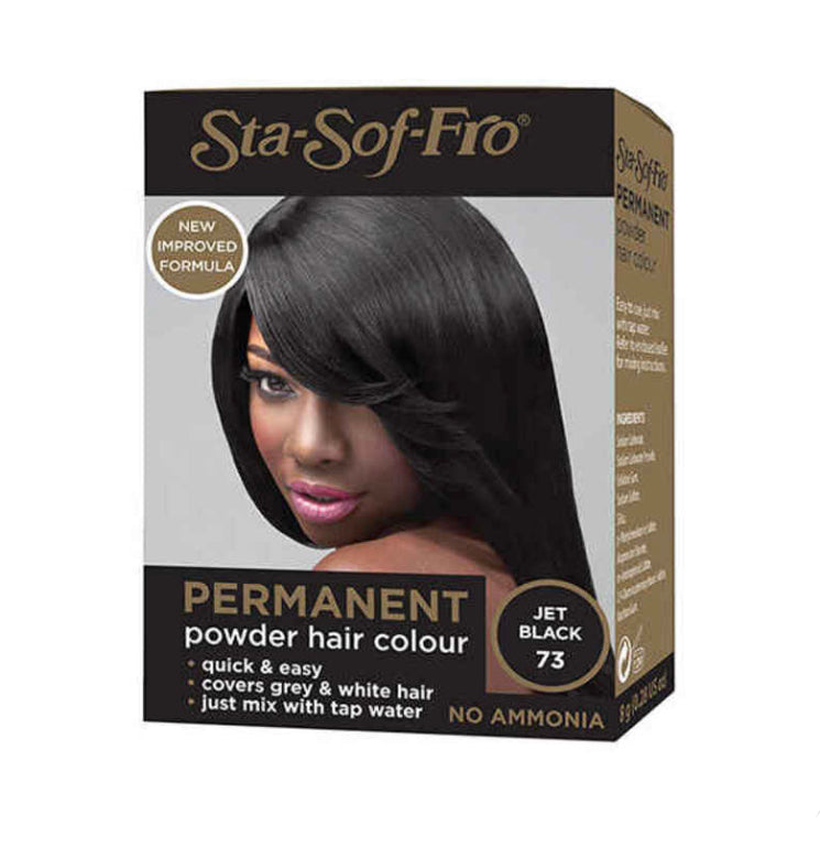 Sta-Sof-Fro Permanent Hair Dye Colour Jet Black 73