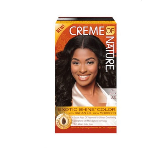 Creme of Nature Ladies Gel Dye With Argan Oil Colour Soft Black 3.0