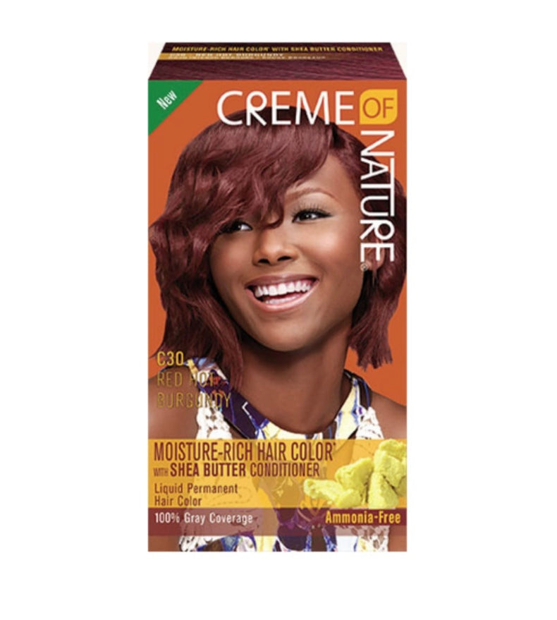 Creme of Nature Shea Butter Dye Colour Red Hot Burgundy C30