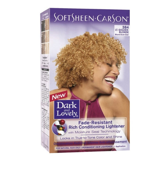 Dark and Lovely Dye Colour Light Gold Blonde 384