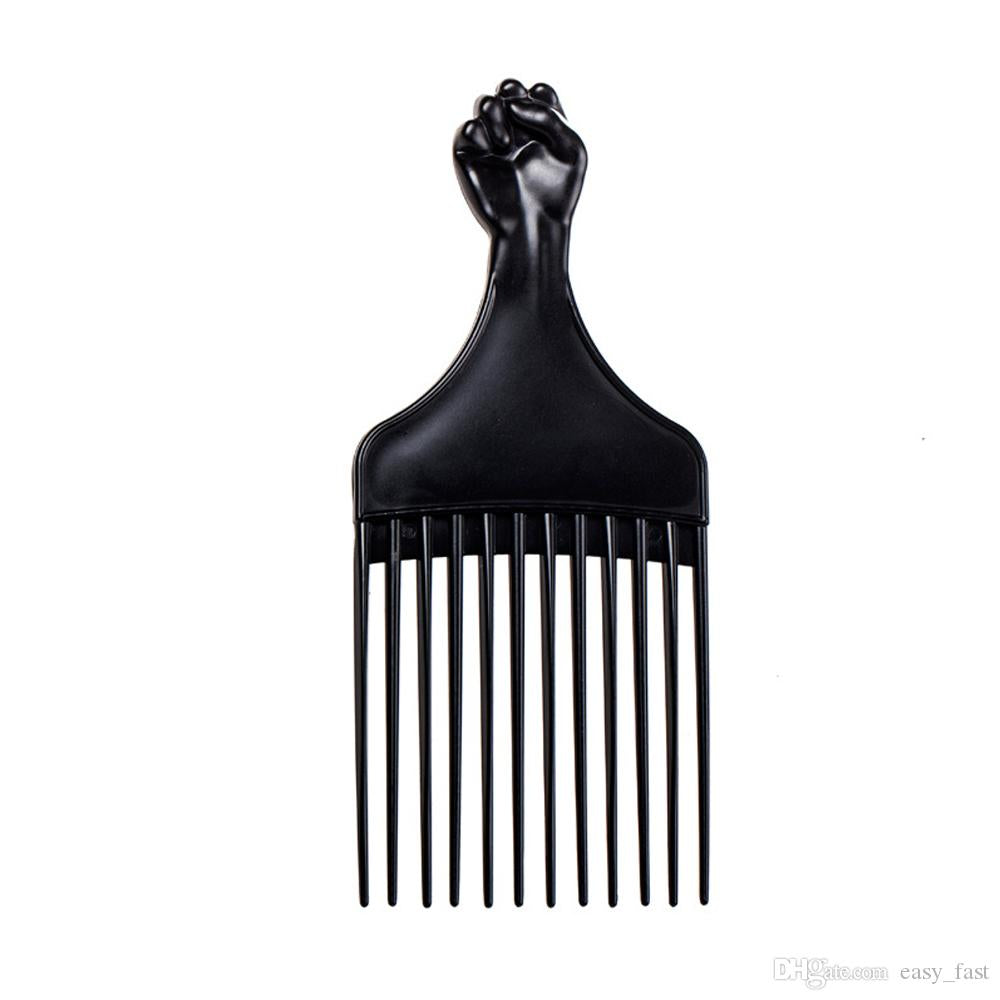 Black Plastic Afro Comb