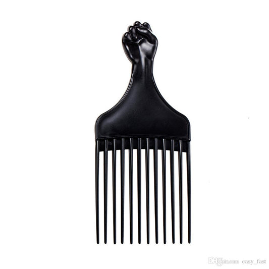 Black Plastic Afro Comb